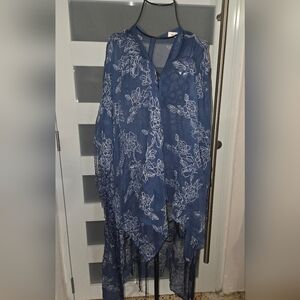 BCBGeneration Blue Floral Cape